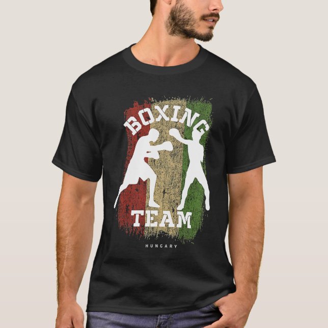 Boxing Hungary Combat Sports Fighter Boxing T-Shirt (Vorderseite)