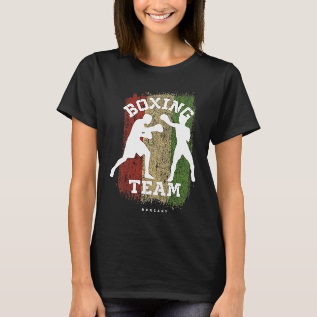 Boxing Hungary Combat Sports Fighter Boxing T-Shirt (Vorderseite)