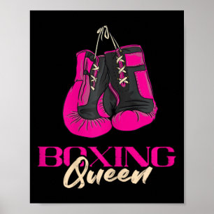 Boxing-Königin Kickboxer Kickboxen Boxhandschuhe B Poster