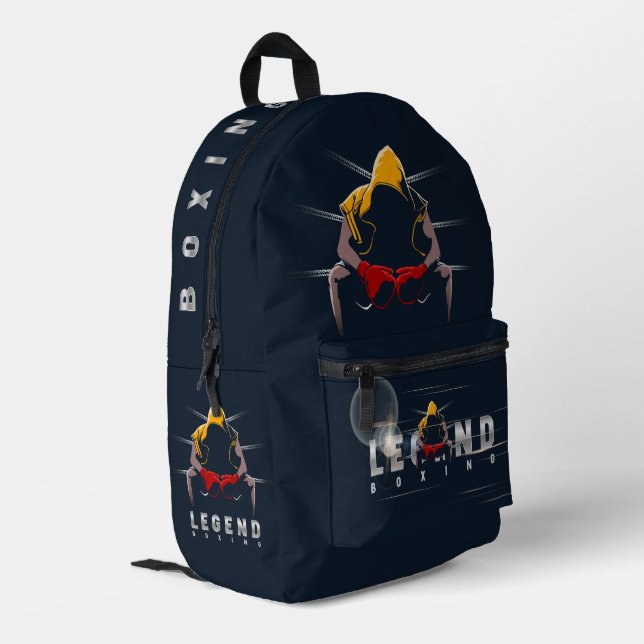 Boxing Legends |  Bedruckter Rucksack (Rückseitige Ecke links)