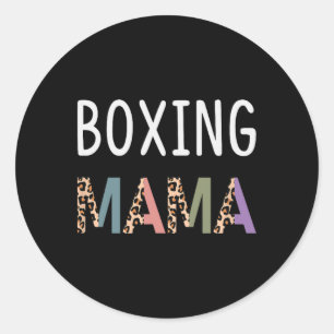 Boxing Mama Boxer Women Gift - Funny Boxing Mama Runder Aufkleber