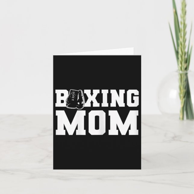 Boxing-Mama Karte (Vorderseite)