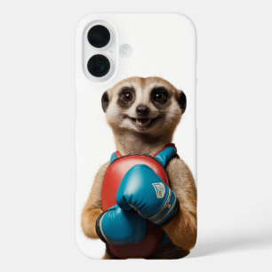 Boxing Meerkat Sports iPhone 16 Fall Hülle