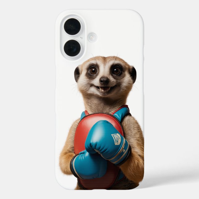 Boxing Meerkat Sports iPhone 16 Fall iPhone 16 Hülle (Rückseite)