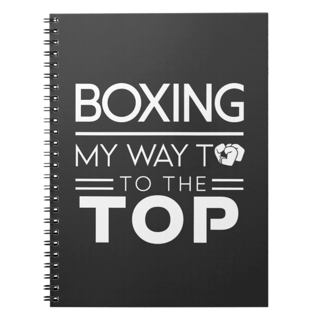 Boxing Motivation Quote Bold Minimal Typography Notizblock (Vorderseite)