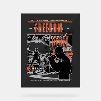 Boxing Motivation Rebel Fighter Gym Decor Acrylschild