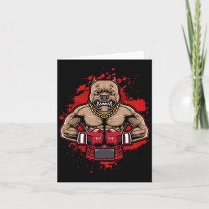 Boxing Pit Bull Lieben Pitbuls Workout Hunde Tier Karte