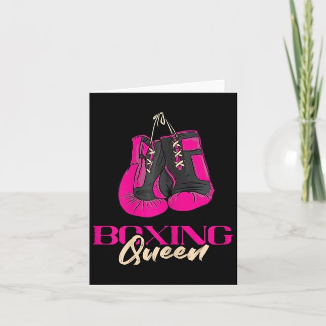 Boxing Queen Kickboxer Kickboxing Boxing Boxhandsc Karte (Vorderseite)