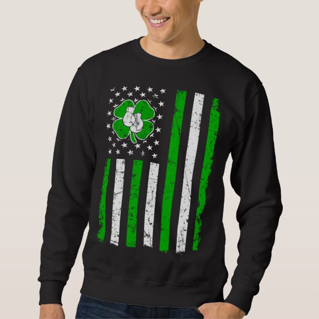 Boxing Retro St Patricks Day Irish Sport American  Sweatshirt (Vorderseite)