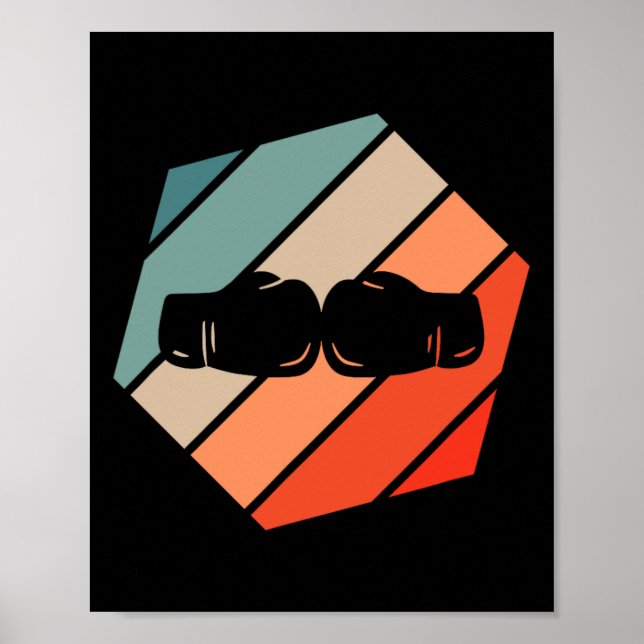Boxing Retro Style Vintag Poster (Vorne)