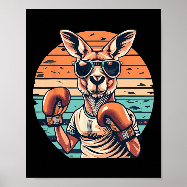 Boxing Roger Australian Kangaroo Boxing Boxer Kang Poster (Vorne)