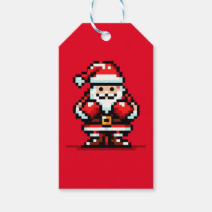 Boxing Santa - Retro Pixel Weihnachtskämpferdesign Geschenkanhänger