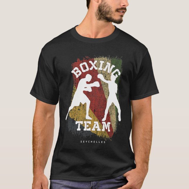 Boxing Seychelles Combat Sports Fighter Boxing T-Shirt (Vorderseite)