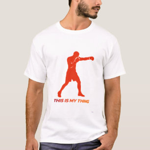 Boxing-Silhouette-Aktions-Lifestyle-Design T-Shirt