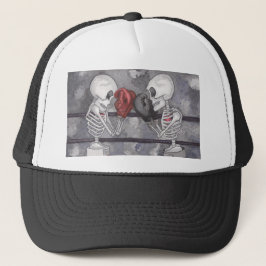 Boxing Skeleton Trucker Hat Truckerkappe