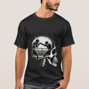 Boxing Skull Fighters – Dunkle Gothic-Kampfdesign T-Shirt