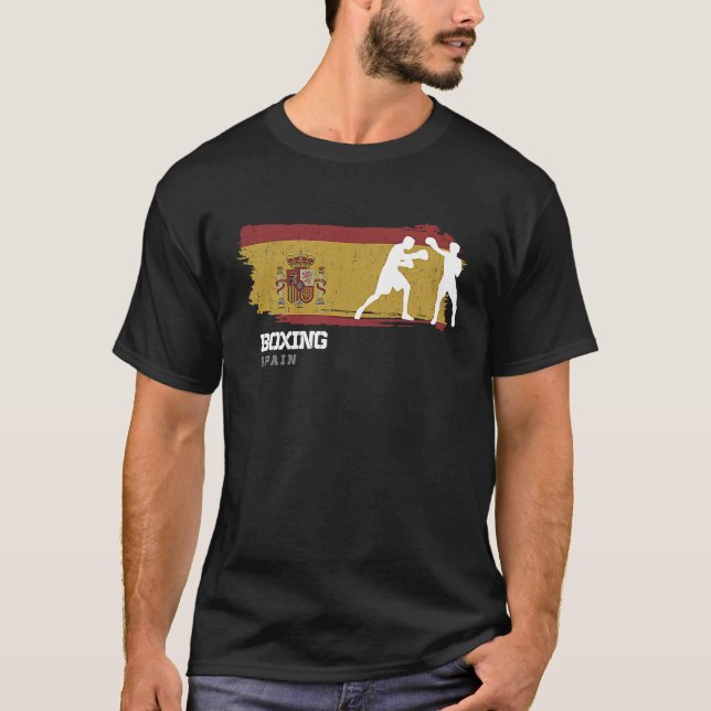Boxing Spain Combat Sports Fighter Boxing T-Shirt (Vorderseite)