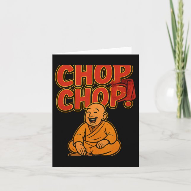 Boxing Spaß Chop Cartoon Priest Karte (Vorderseite)