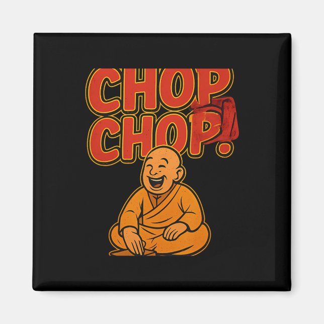 Boxing Spaß Chop Cartoon Priest Magnet (Vorne)