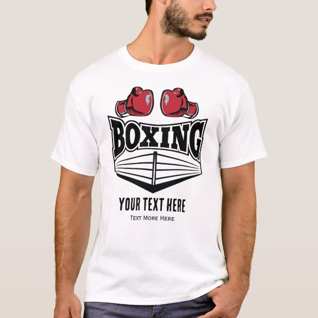 Boxing Sport Power and Fighting Design T-Shirt (Vorderseite)