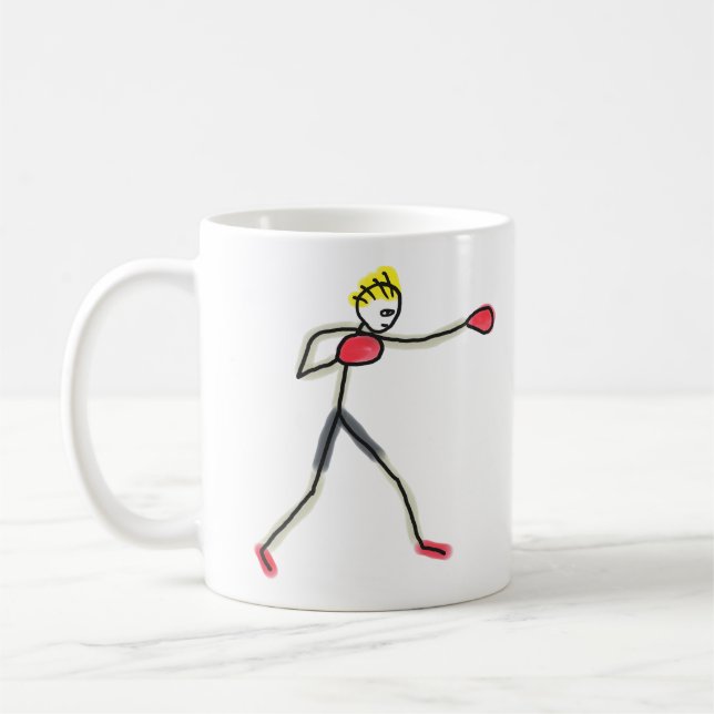 Boxing Stickman Kaffeetasse (Links)