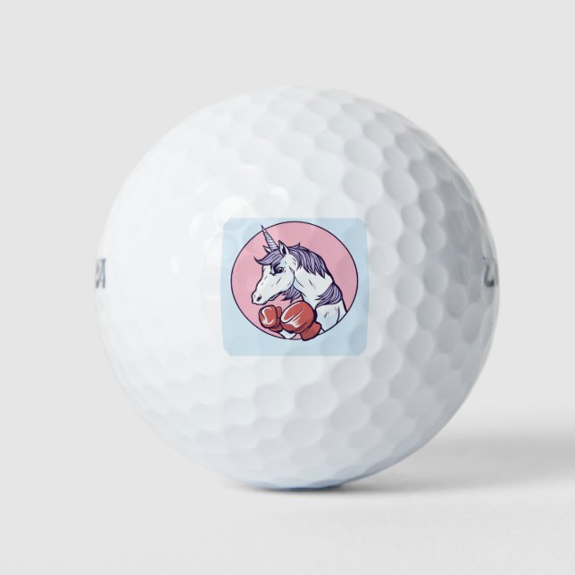 Boxing Unicorn Golfball (Vorderseite)