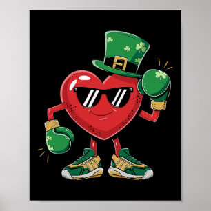 Boxing Valentine St Patrick Day Kleeblatt Irish Ca Poster
