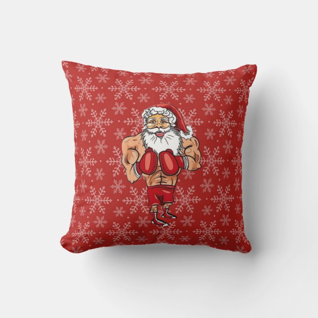 Boxing Weihnachtswirbel Kissen (Vorderseite)
