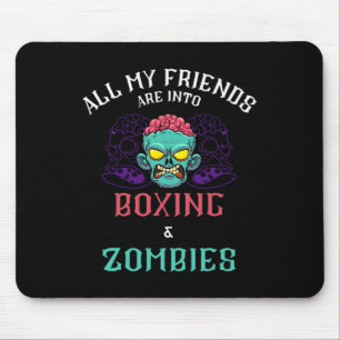 Boxing Zombie Friends Fighting Club Untotes Stöber Mousepad