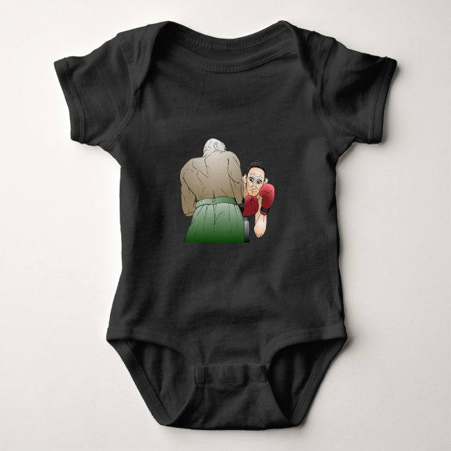 Boxkampf Baby Strampler (Vorderseite)