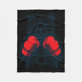 Boxkampf Bär kämpft Boxer Boxen Liebhaber Handschu Fleecedecke