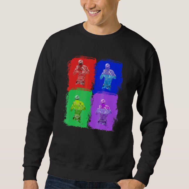 Boxkampf Box Boxer Pop Art Sweatshirt (Vorderseite)