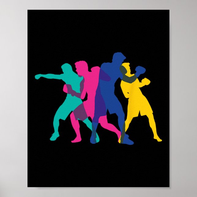 Boxkampf MMA Kickboxen Kämpfer Boxer Knockout Poster (Vorne)