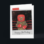 Boxkatze Funny Geburtstagskarte Karte<br><div class="desc">Mit diesem skurrilen und lustigen Katzendesign den Geburtstag eines jeden Katzenliebhabers stärken!</div>