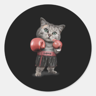 Boxkatze Runder Aufkleber