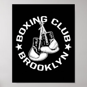 Boxklub Brooklyn Handschuhe Grafik für ein Boxen L Poster