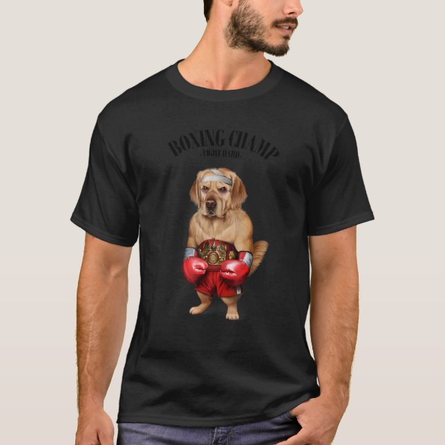 Boxmeister Golden Retriever Hundekämpfer 1 T-Shirt (Vorderseite)