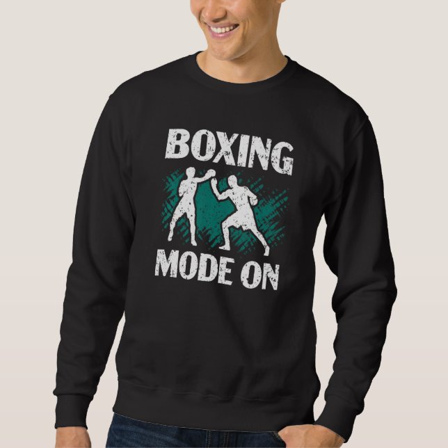Boxmodus auf dem Beruflichen Boxer-Knockout-Punche Sweatshirt (Vorderseite)