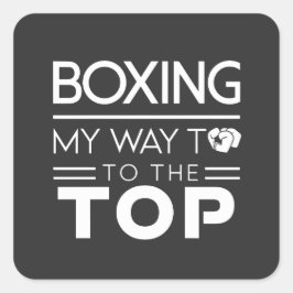 Boxmotivationszitat Fett Minimal Typografie Quadratischer Aufkleber