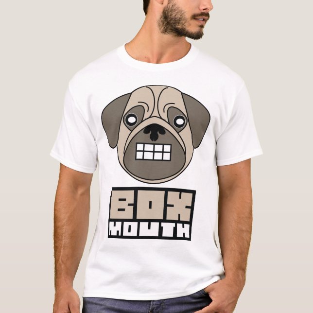 Boxmouth Mops-Hund T-Shirt (Vorderseite)