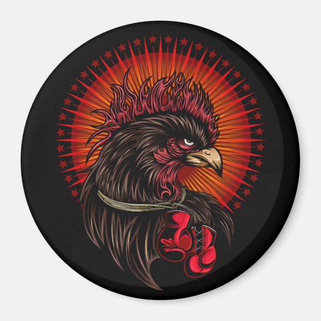 Boxrooster Magnet (Vorne)