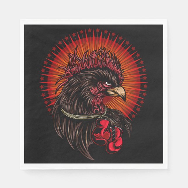 Boxrooster Serviette (Vorderseite)