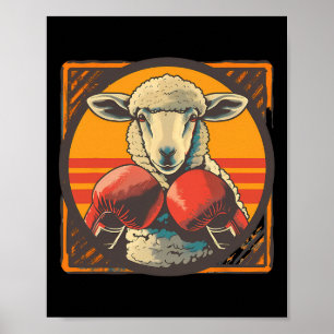 Boxschaf Lamm Boxhandschuhe Kickboxen Lustiger B Poster