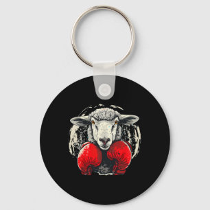Boxschaf mit Boxhandschuhen Kickboxen Lustig B Schlüsselanhänger