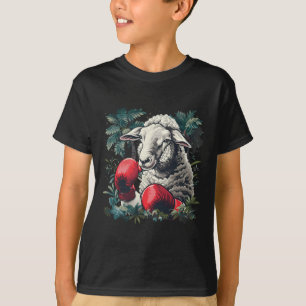 Boxschaf mit Boxhandschuhen Kickboxen Lustig B T-Shirt