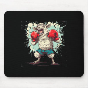 Boxschaf mit Boxhandschuhen Kickboxen Lustiges B Mousepad