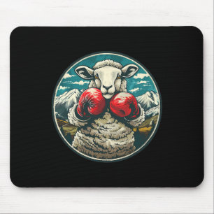 Boxschaf mit Boxhandschuhen Kickboxen Lustiges B Mousepad