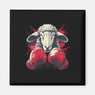 Boxschafe mit Boxhandschuhen Kickboxen Lustiges B Magnet