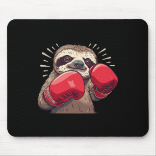 Boxschläger mit Boxhandschuhen Kickboxing Funny B Mousepad