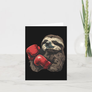 BoxSloth Lover Boxhandschuhe Kickboxing Funny Karte